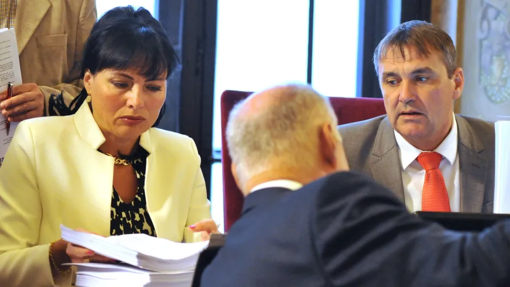 První náměstkyně primátora Klára Liptáková (KDU-ČSL) a primátor Petr Vokřál (ANO)