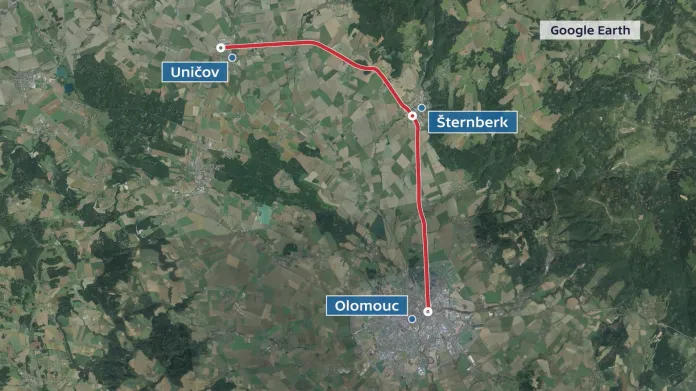 Na trati mezi Uničovem a Šternberkem začala dlouhodobá výluka