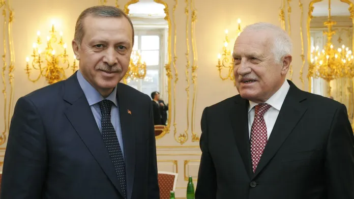 Turecký premiér Erdoğan a prezident Klaus
