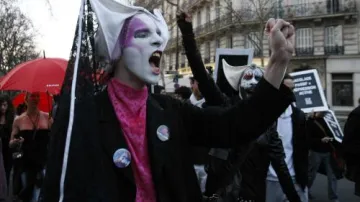 Demonstrace pařížských prostitutek