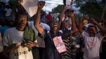 Radost Haiťanů z předběžných volebních výsledků
