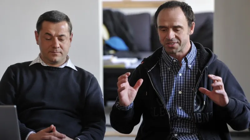 Ředitel Tomáš Froyda a umělecký šéf projektu Plzeň 2015 Petr Forman