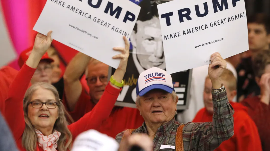 Příznivci republikánského kandidáta Donalda Trumpa
