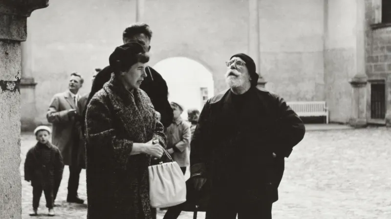 Jan Zrzavý na zámku v Telči, 70. léta