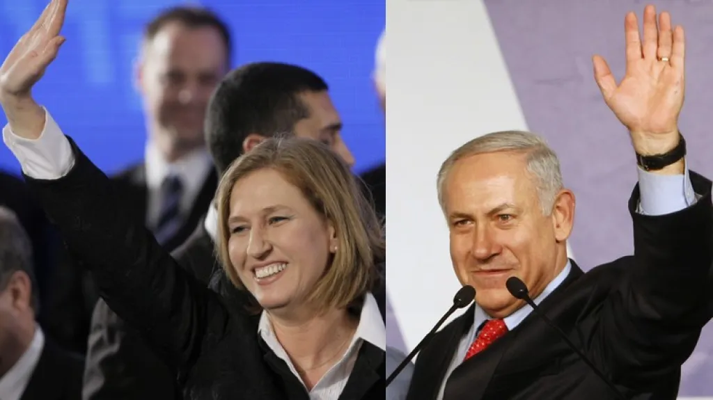 Cipi Livniová a Benjamin Netanjahu
