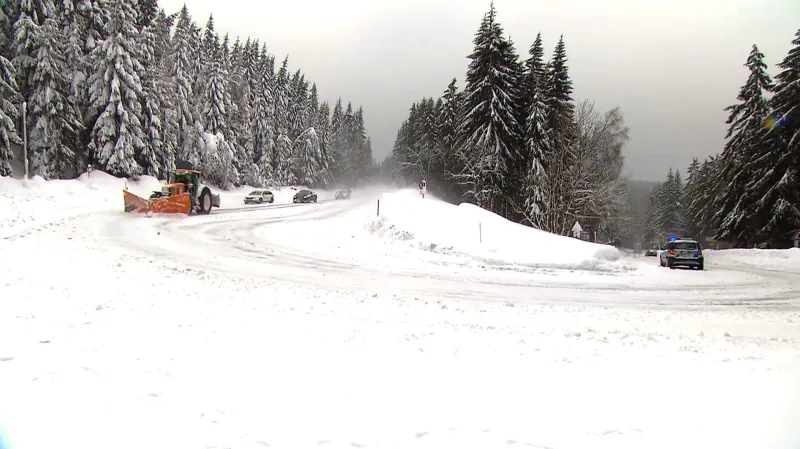 Situace na abertamské křižovatce ve 13:30