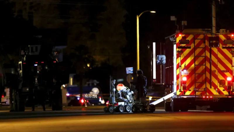 Nasazen byl i robot na zneškodňování výbušnin