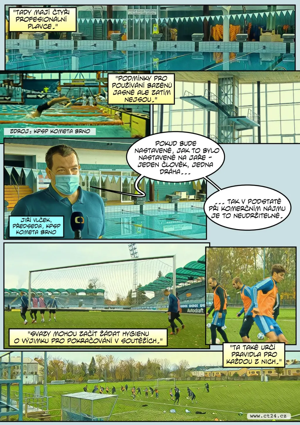 Profesionální sportovci začali trénovat