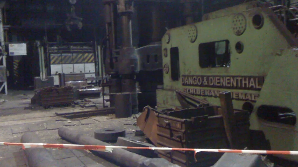 Místo výbuchu tlakové nádrže