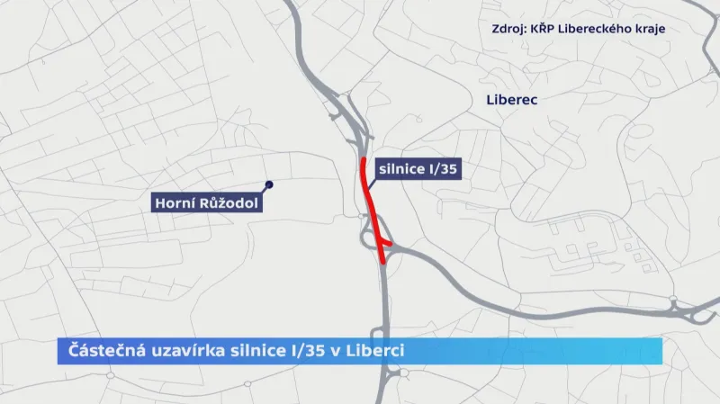 Dopravní komplikace v Liberci