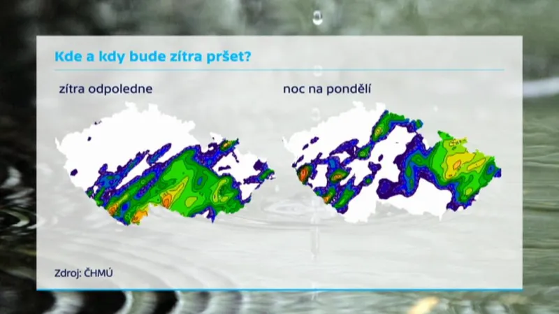 Bouřky zasáhnou Česko i zítra