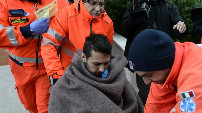 Zachránění cestující trajektu Norman Atlantic