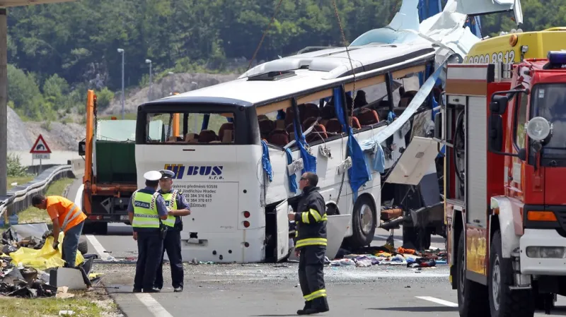 V Chorvatsku havaroval český autobus