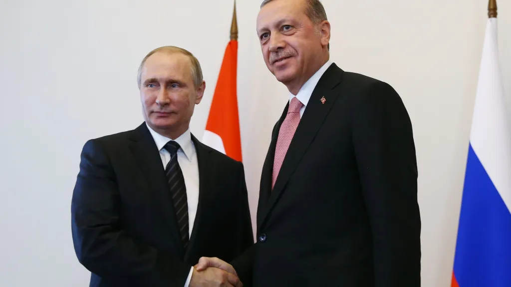 Vladimir Putin a Recep Tayyip Erdogan