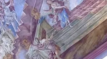 Zachovalá freska chotěšovského kláštera