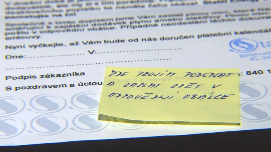 Místo slíbené nabídky přišel panu Bílkovi rovnou rozpis záloh a dokumenty k podpisu