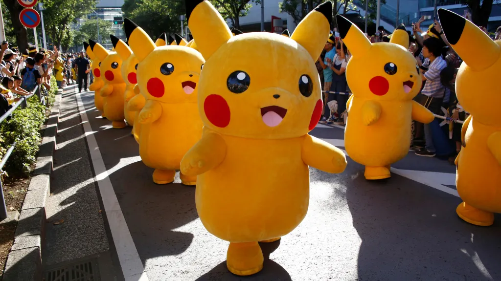 Pochod Pikachuů v japonské Jokohamě