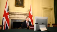 Britský premiér Keir Starmer při virtuálním summitu světových lídrů věnovanému Ukrajině