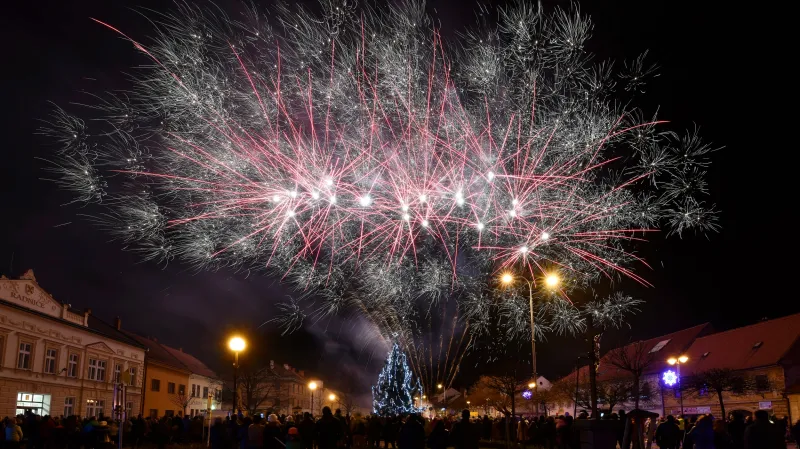 Silvestrovský ohňostroj v Letovicích na Blanensku