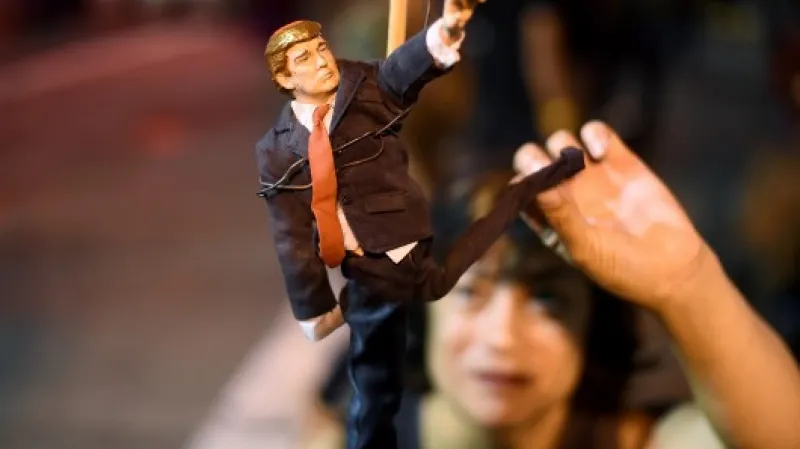 Protest proti Trumpovi v Oaklandu