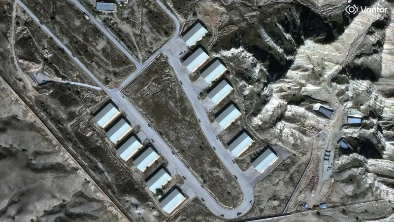 Raketová základna Borázdžán před útoky (3. ledna 2026)