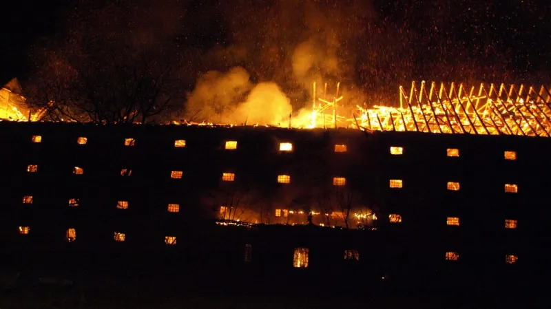 Požár sila na Hodonínsku