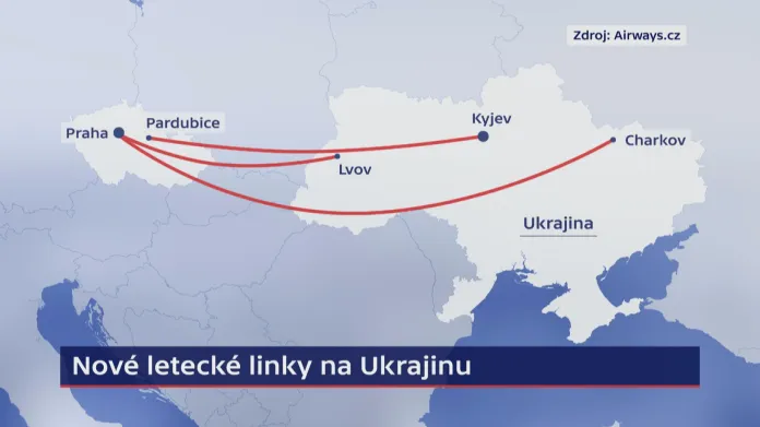 Nové letecké linky na Ukrajinu