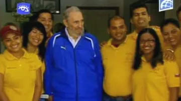 Fidel Castro s venezuelskými studenty