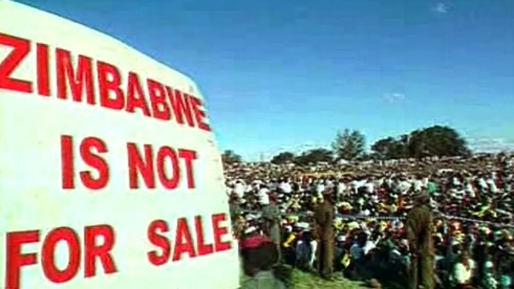 Protestní shromáždění v Zimbabwe