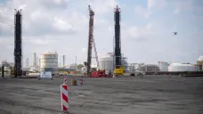 Stavba LNG terminálu v německém Stade