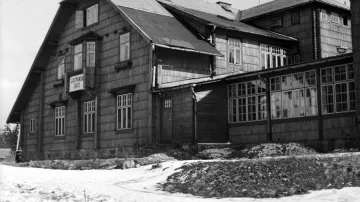 Laušmanova chata na Červenohorském sedle v roce 1946