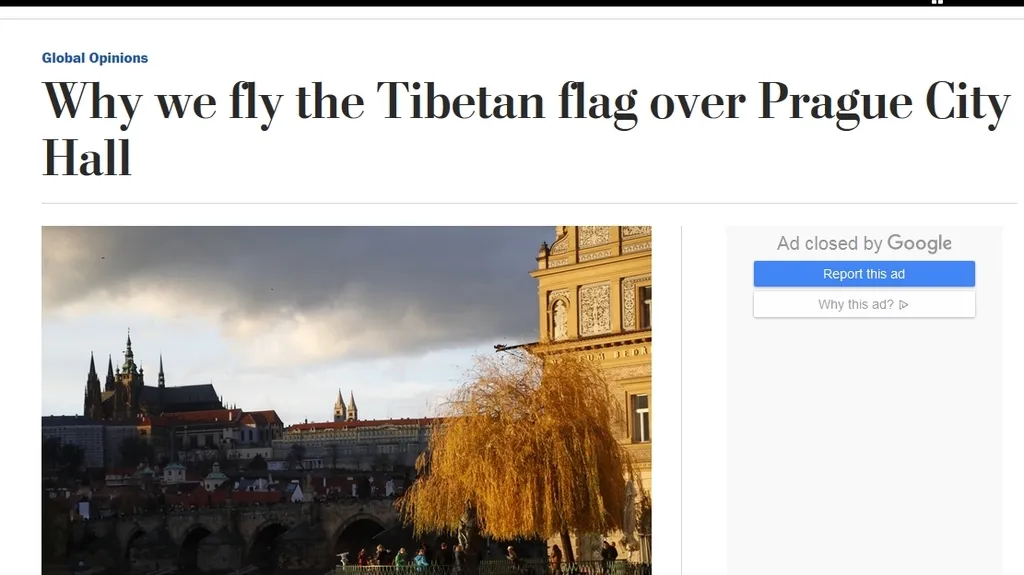 Článek pražského primátora Zdeňka Hřiba v The Washington Post