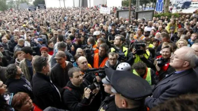 Demonstrace v Břeclavi
