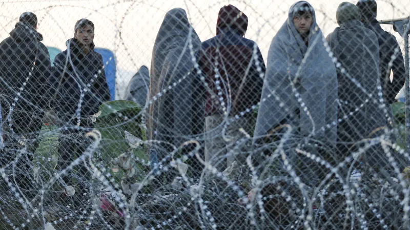 Migranti na řecko-makedonské hranici