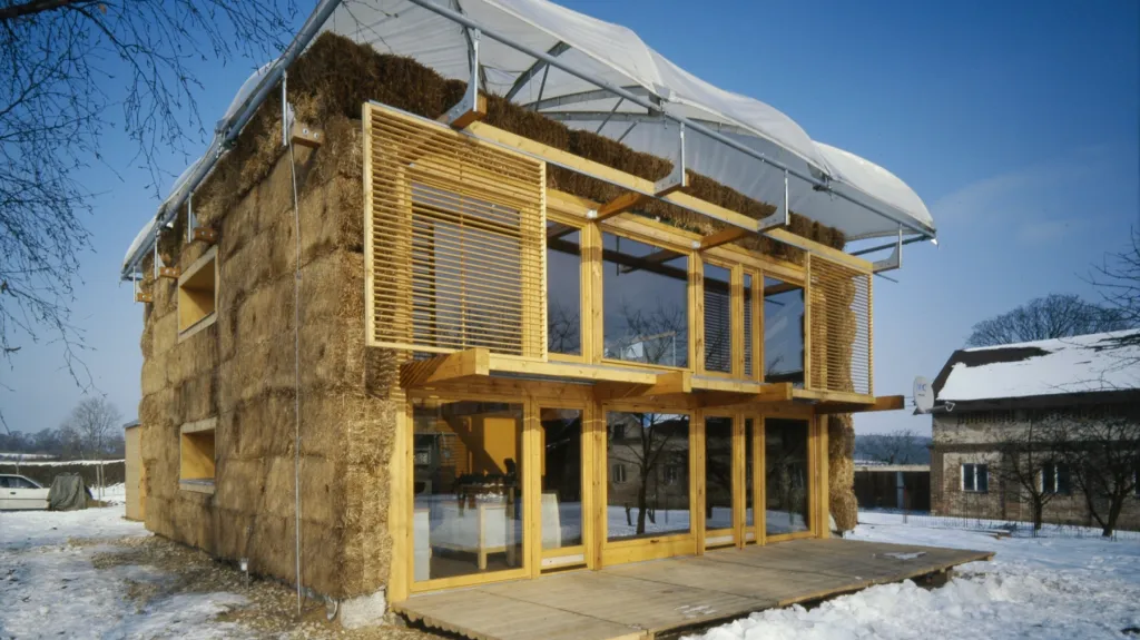 Dům v kožichu a s deštníkem, Mladá Boleslav-Michalovice, 2003 (architekt: Petr Suske)