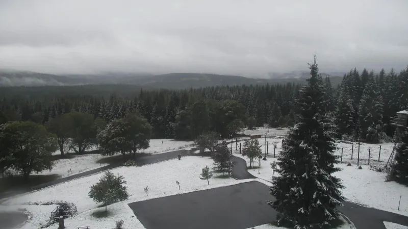 Na Šumavě napadl letos první sníh v noci na 26. září