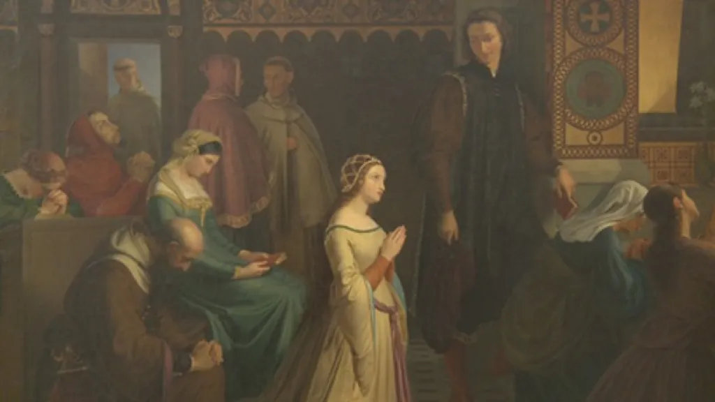Josef Mánes / Setkání Petrarcy s Laurou