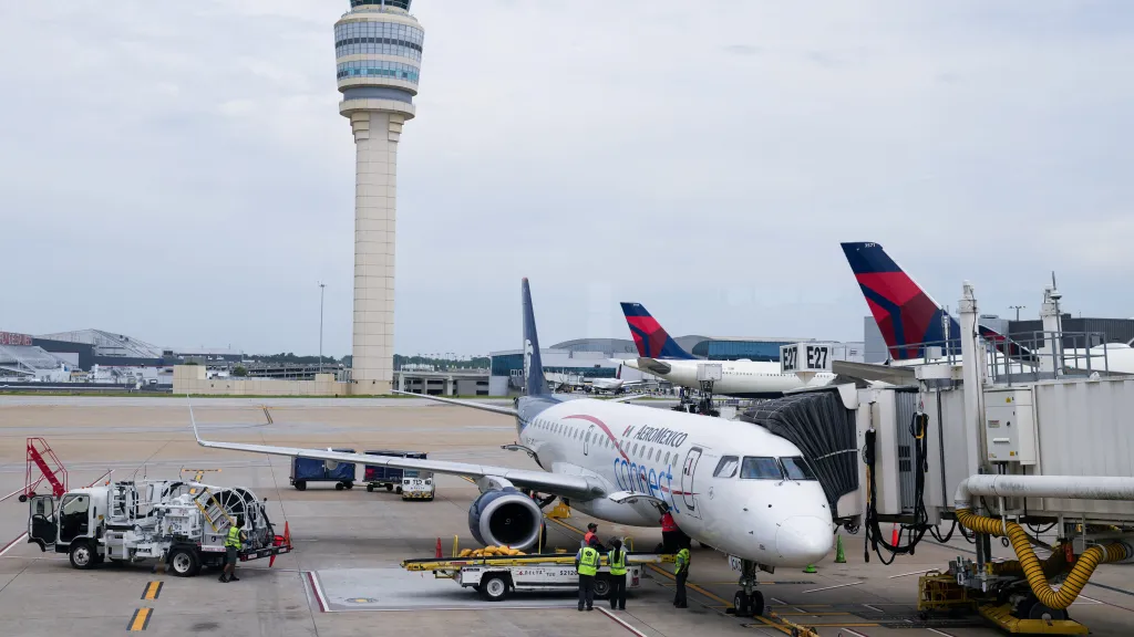 Pohled na letiště v americké Atlantě