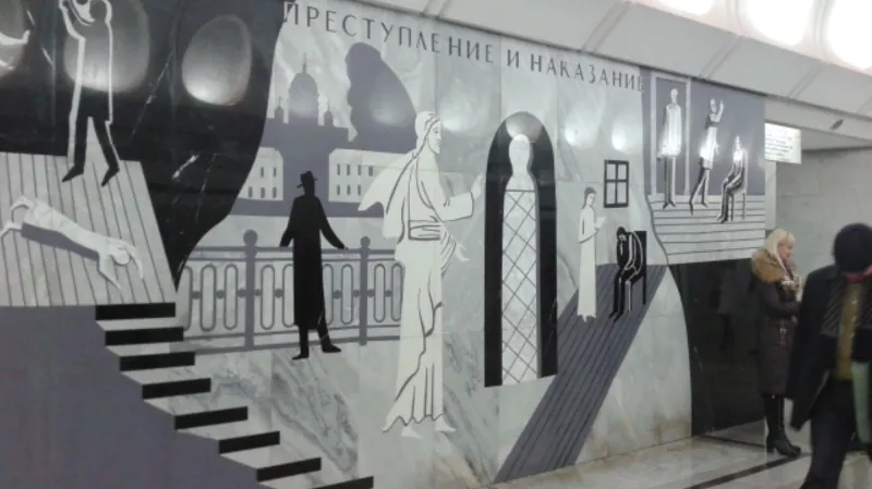 Dostojevskaja (2010), scéna z románu Zločin a trest