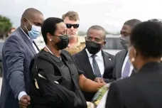 Vdova po zavražděném haitském prezidentovi se vrátila po léčení do vlasti