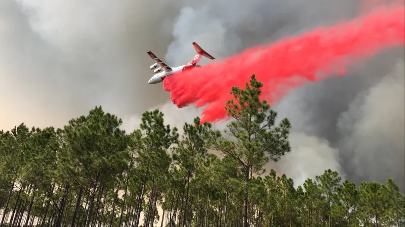Hašení požáru v rezervaci Okefenokee