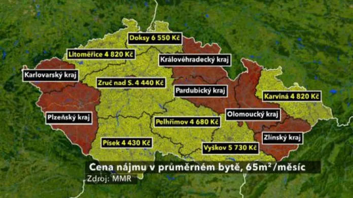 Mapy nájemného tématem Ekonomiky ČT24