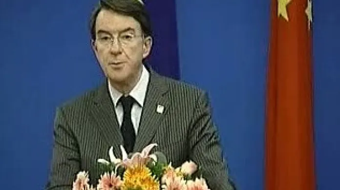Komisař EU pro obchod Peter Mandelson