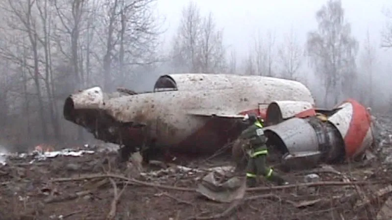 Trosky polského letounu u Smolensku