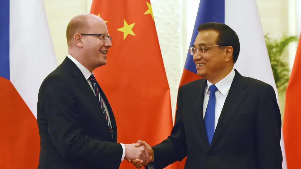 Bohuslav Sobotka a Li Kche-čchiang