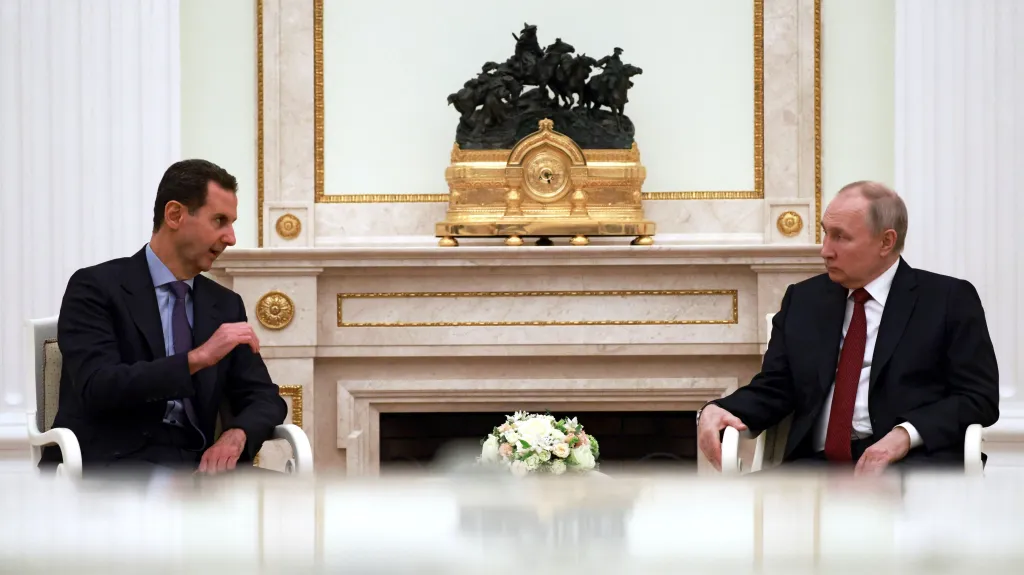 Bašár Asad a Vladimir Putin v Kremlu