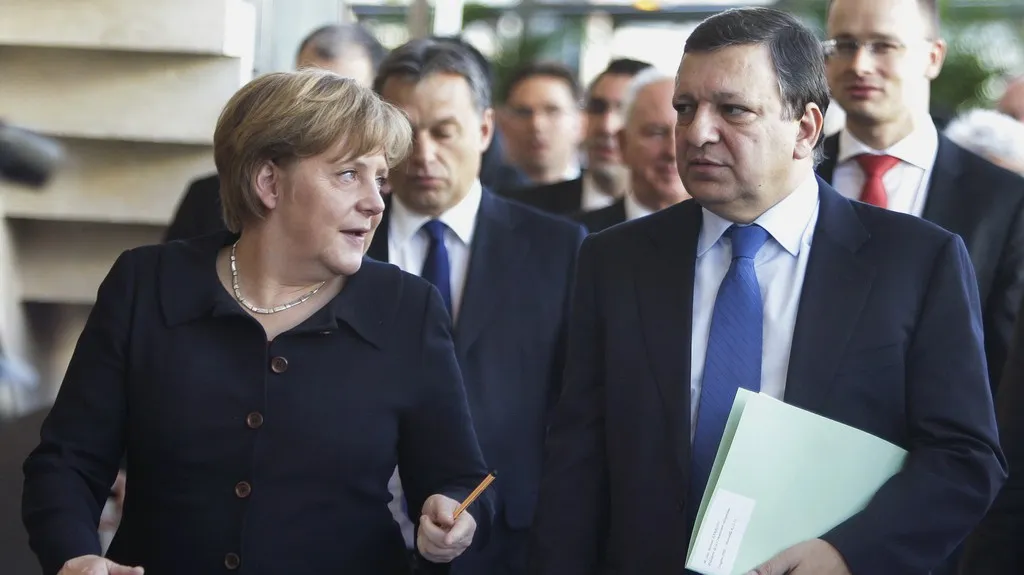 Angela Merkelová a José Barroso