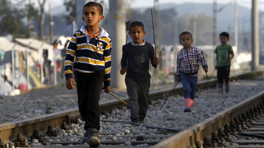 Uprchlíci na řecko-makedonské hranici