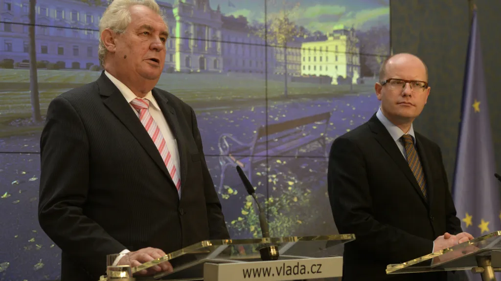 Miloš Zeman a Bohuslav Sobotka