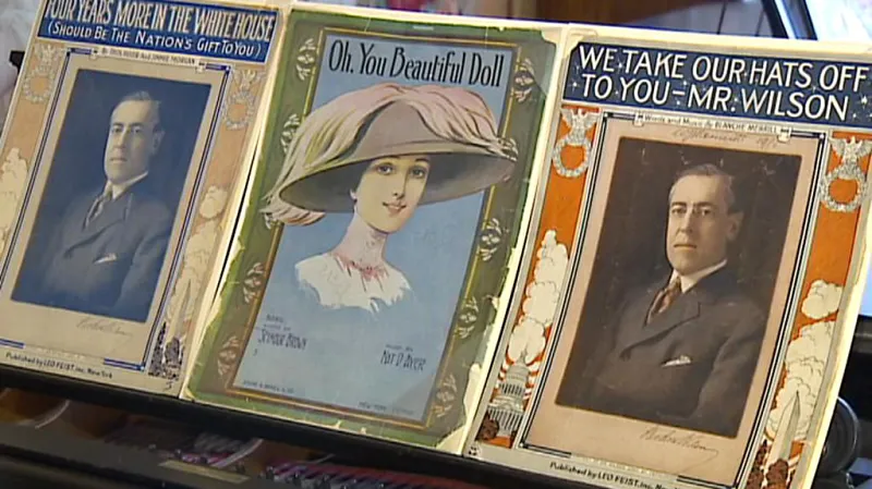 Exponáty v domě Woodrowa Wilsona